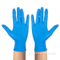 Gants en nitrile jetable sans poudre bleu